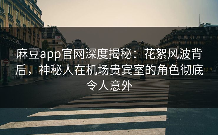 麻豆app官网深度揭秘:花絮风波背后,神秘人在机场贵宾室的角色彻底令人意外 麻豆app官网深度揭秘:花絮风波背后,神秘人在机场贵宾室的角色彻底令人意外